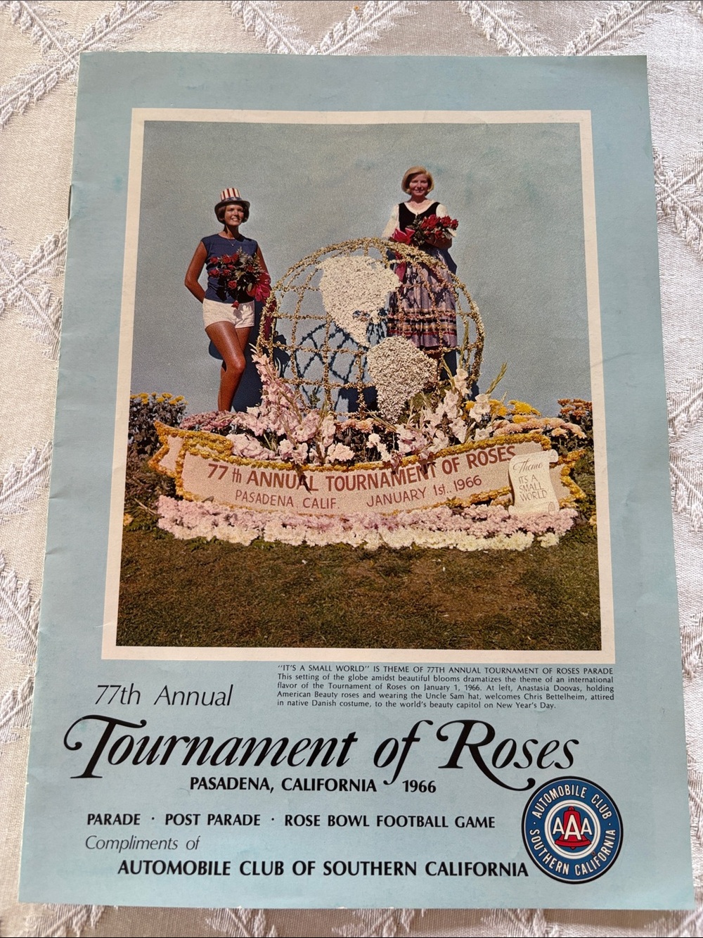 77th Annual Tournament of Roses Commemorative Program